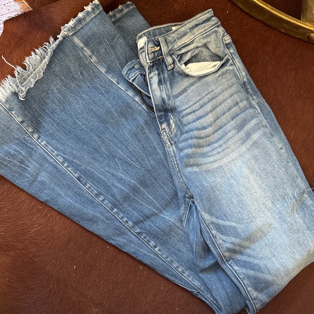 KanCan Blue Super Flare & Wide Leg Jeans